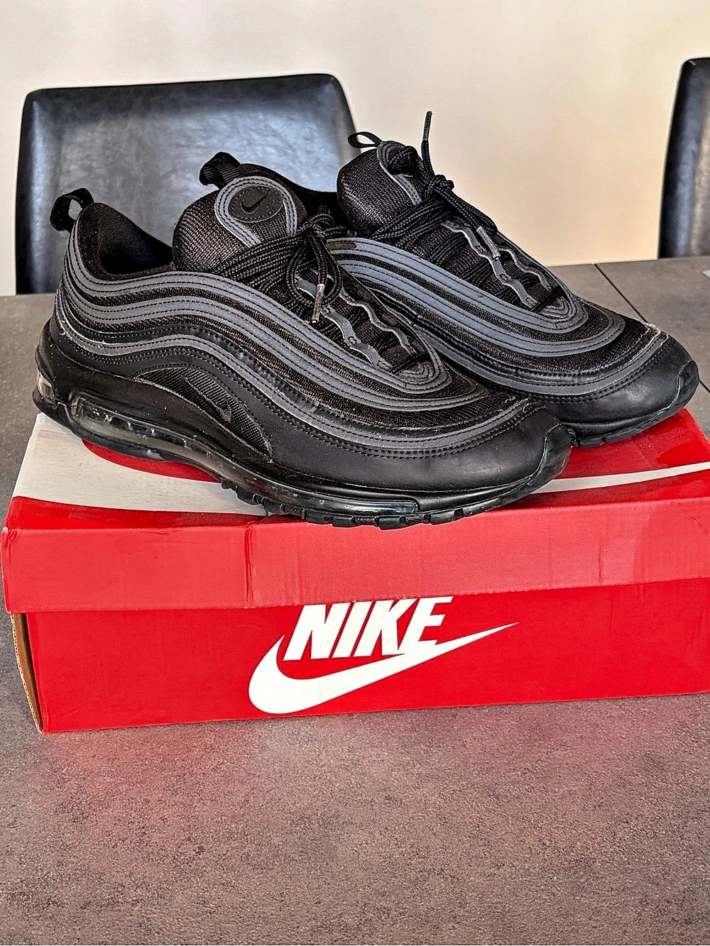 Nike Air Max 97 Triple Black Sneakers US 11 in original box
